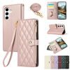 Samsung Galaxy S25 FE / S26 FE Glamour rahakottkott – heleroosa
