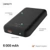 FIXED MagZen (2. generáció) powerbank vezeték nélküli töltéssel és MagSafe támogatással, 10 000 mAh, fekete