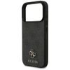 Guess 4G Small and Classic Logo MagSafe Hoesje voor iPhone 17 Pro / iPhone 18 Pro - Eko-leer & Siliconen - Zwart