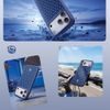 iPhone 17 Pro / 18 Pro vāciņš – Benks Magnetic Armor Pro Kevlar metāla rāmis ar MagSafe – zils