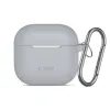 Tech-Protect Siliconen Hoesje voor Apple AirPods 4 / 5 - met Karabijnhaak - Grijs