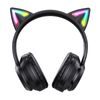 Onikuma B90 Gaming Headset Bluetooth - met LED Kattenoortjes - Zwart