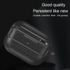 Techsuit CarbonFiber Hoesje voor AirPods Pro 3 - TPU met Karabijnhaak - Zwart