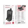 Borofone akupank BJ79B 30000mAh USB-A + USB-C ja Lightning kaablitega – must