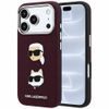Karl Lagerfeld Saffiano with K&C Heads Pins and Logo ümbris iPhone 17 Pro / 18 Pro – burgundia