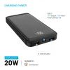 FIXED Zen2 10 powerbank LCD kijelzővel, 10 000 mAh, PD 20W, fekete