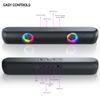 T-WOLF BT320 RGB Soundbar für PC und Gaming - Stereo Lautsprecher mit Bluetooth 5.0 - 7 RGB Beleuchtungsmodi