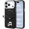 Karl Lagerfeld Leather Ring Stand 360 KC Pin MagSafe ümbris iPhone 17 Pro / 18 Pro – must