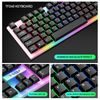 T-WOLF TF240 4in1 RGB Gaming Set für komplettes Gaming Setup - Tastatur, Maus, Headset, Mauspad