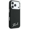 Karl Lagerfeld Saffiano Small Script Metal Logo MagSafe ümbris iPhone 17 Pro / 18 Pro – must