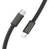 Borofone Peace (BX124) USB-C auf Lightning Ladekabel - Schnellladekabel 30 W Power Delivery - 1 m - Schwarz