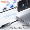 Mcdodo Datenkabel mit TFT-Display (CA-8750) USB-C auf USB-C, 240 W, 1,2 m - Schwarz