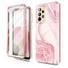 Samsung Galaxy S21 Ultra dėklas – Suritch 360 Marble – rožinė