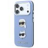 Karl Lagerfeld Saffiano with K&C Heads Pins and Logo ümbris iPhone 17 Pro / 18 Pro – sinine