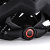 Casco ciclismo MTB Wozinsky con visiera rimovibile e luce LED USB posteriore L, nero
