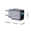 Tech-Protect Powervision NC45W-GAN nabíjačka, PD 45 W, sivá