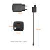 Swissten SlideCharge adapter sisseehitatud väljatõmmatava USB-C kaabliga GaN 30W 1x USB-A 18W – must