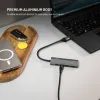 FIXED HUB Port alumínium USB-C elosztó, 4 port, USB-A adapterrel, űrszürke