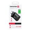 Swissten sieťový adaptér 1x USB-A, 1x USB-C a Apple Watch