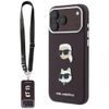 Karl Lagerfeld Saffiano K&C Heads Pins and Logo Crossbody ümbris iPhone 17 Pro Max / 18 Pro Max – punane