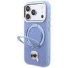 Karl Lagerfeld Leather Ring Stand 360 K Pin MagSafe ümbris iPhone 17 Pro Max / 18 Pro Max – sinine