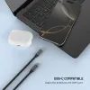 Fonott kábel FIXED Power Watch Cable USB-C - USB-C töltővel Apple / Samsung Watch-hoz, PD 60W, 1,5 m, szürke