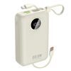 Dudao K14+ powerbanka ar iebūvētiem kabeļiem 20000mAh 22.5W – balta
