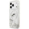Karl Lagerfeld Liquid Glitter KC Heads MagSafe ümbris iPhone 17 Pro Max / 18 Pro Max – läbipaistev