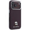 Karl Lagerfeld Grained Leather KH Metal MagSafe ümbris iPhone 17 Pro / 18 Pro – burgundia