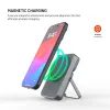 FIXED MagZen 5 Stand powerbank MagSafe támogatással, Apple Watch töltéssel és állvánnyal, 5 000 mAh, szürke