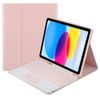 Tok billentyűzettel és érintőpaddal Apple iPad 10.9 2022 készülékhez, rózsaszínű