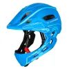 Wozinsky Kinder Fahrradhelm mit USB Rücklicht - Vollgesichtsschutz - Größe S (52-56 cm) - Blau