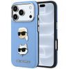Karl Lagerfeld Saffiano with K&C Heads Pins and Logo ümbris iPhone 17 Pro / 18 Pro – sinine