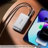Acefast Powerbank (M32) 10.000 mAh - met Uitschuifbare USB-C Kabel - PD35W - Zilver