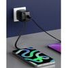 Swissten SlideCharge adapter s izvlačivim USB-C kabelom GaN 45W, 1x USB-A 18W, crni