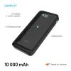 FIXED Zen2 10 powerbank LCD kijelzővel, 10 000 mAh, PD 20W, fekete