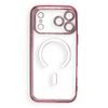 iPhone 17 Pro / 18 Pro dėklas – Electro Mag Cover su MagSafe – vyno raudona