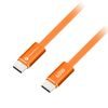 Cablu Forcell F-Energy USB-C - USB-C, QC4.0, PD, 3 A, 60 W, 1,2 m, portocaliu