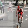 West Biking Polarisierte Sportbrille für Radfahren - UV-Schutz Fahrradbrille mit photochromatischen Gläsern - Schwarz