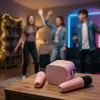 Blavec WS-07 Přenosný karaoke set se 2 mikrofony, 5 W, růžový