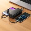 Borofone akupank BJ79B 30000mAh USB-A + USB-C ja Lightning kaablitega – must