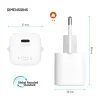 FIXED Mini GaN hálózati töltő, USB-C, PD 30W, fehér