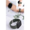 Strap Fabric brățară pentru Apple Watch 6 / 5 / 4 / 3 / 2 (44 mm / 42 mm) alb-negru