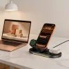 Tech-Protect A51 ArcticBoost 3in1 Kabelloses MagSafe Ladegerät für Smartphone, Smartwatch & Earbuds - Qi 2.2 - 25W - Schwarz