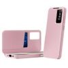 Techsuit SmartView Hülle für Samsung Galaxy A27 5G - Smart View Schutzhülle mit Sichtfenster - Rosa