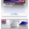Dexnor pouzdro s klávesnicí, Samsung Galaxy Tab S7+ / S7 FE / S8+ / S9+ / S9 FE+, bílé