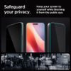 Spigen Glass.TR EZFit Privacy s aplikátorom, 2 kusy, Tvrdené sklo, iPhone 16 Pro Max