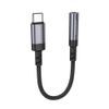 Borofone Audio Adapter (BV24) USB-C auf 3,5mm Klinke für moderne Smartphones - DAC Chip - 15 cm - Grau