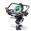 LanParte UBA-MC Motorrad Handyhalterung mit 15W kabellosem Laden - Smartphone Halterung mit Vibrationsdämpfung