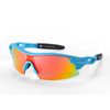 West Biking Kinder Fahrradbrille für Outdoor-Aktivitäten - Photochromatische Sportbrille - Blau/Bunt